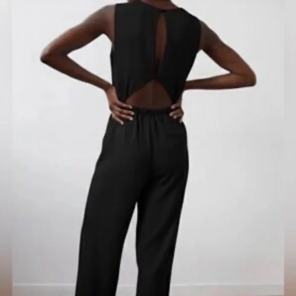 Babaton Aritzia Classic Black Sleeveless Jumpsuit - Picture 1 of 7